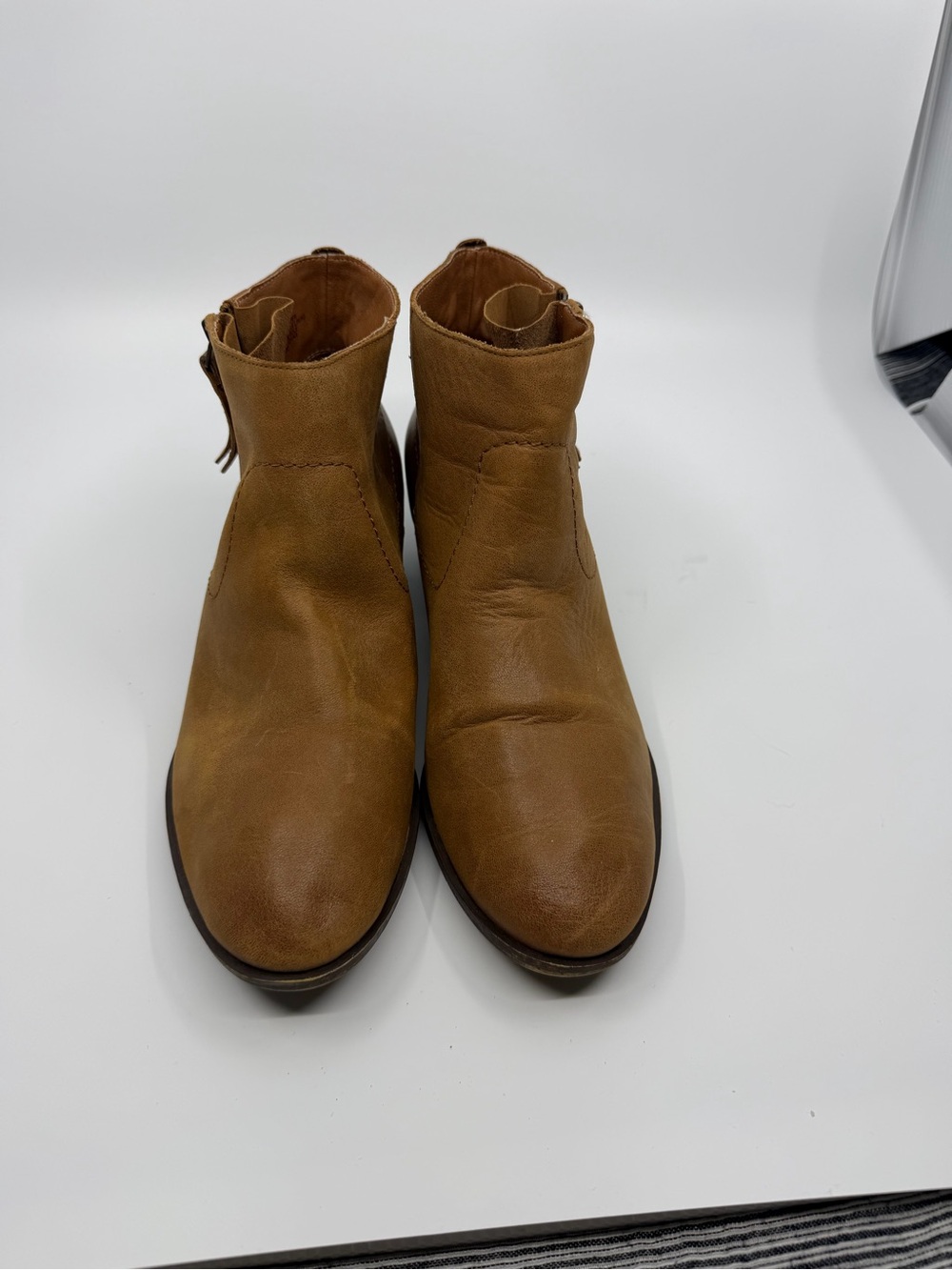Lucky Brand Tan Leather Ankle Booties